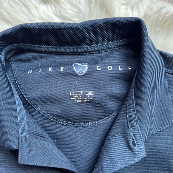 Nike Golf Mens Polo Shirt Blue Short Sleeve Pullover Collar Logo Small - Picture 5 of 5